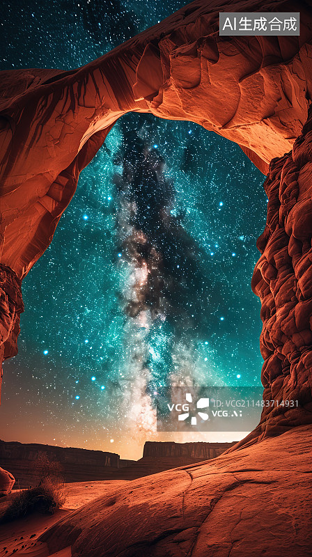 【AI数字艺术】洞穴岩层的低角度观察图片素材