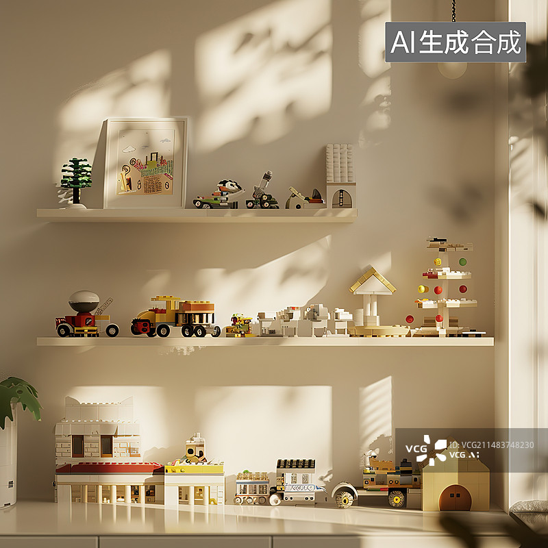 【AI数字艺术】儿童游乐场内部设施图片素材