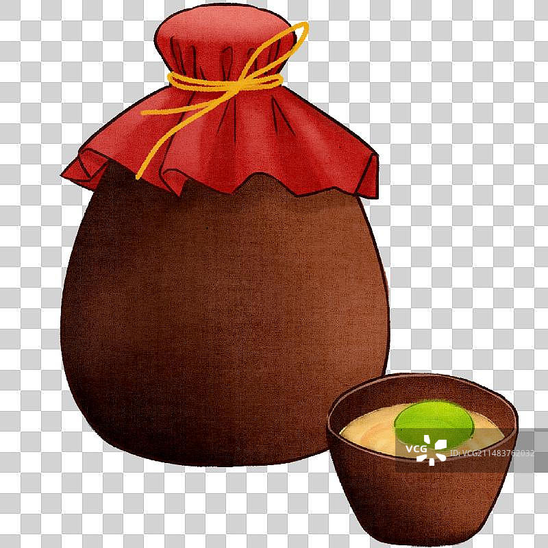 一杯青梅酒和酒壶图片素材