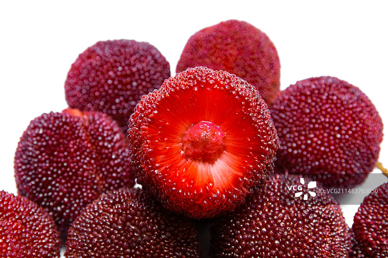 杨梅 新鲜杨梅 仙居杨梅 东魁杨梅 东岙大杨梅 巨梅 台州杨梅 杨梅白底图 棚拍 黑碳梅 高清图片素材