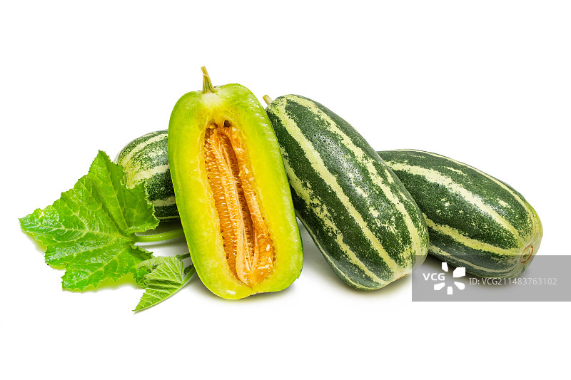 博洋九号 花皮羊角蜜 新疆博洋蜜瓜 薄皮型甜瓜 脆甜瓜 香瓜 博洋9号 蜜瓜 新鲜脆甜香瓜图片素材