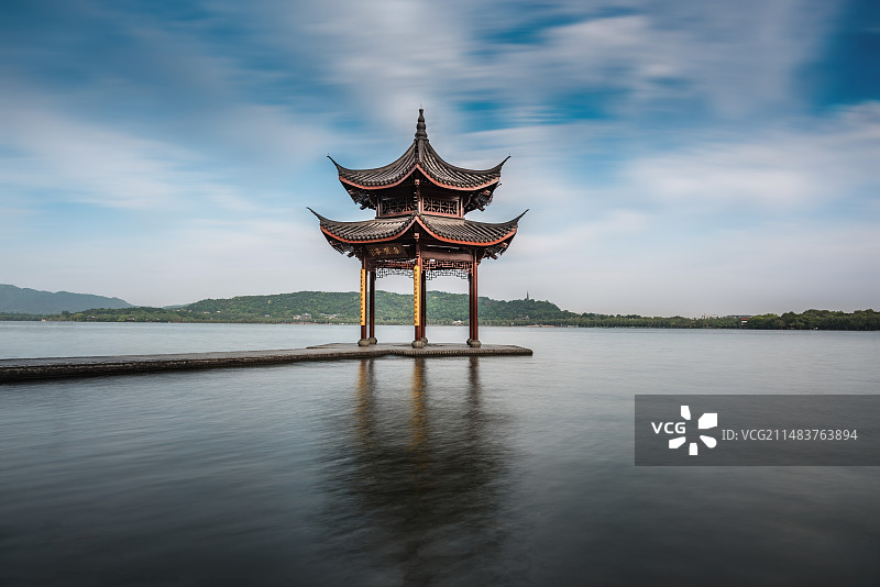 杭州西湖集贤亭图片素材
