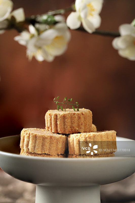 广东佛山传统特色美食点心盲公饼图片素材