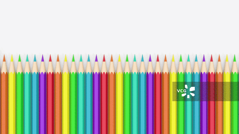 一排彩色铅笔与白色背景3D渲染图片素材