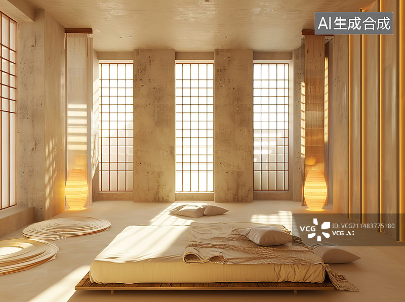 【AI数字艺术】豪华酒店室内空间图片素材