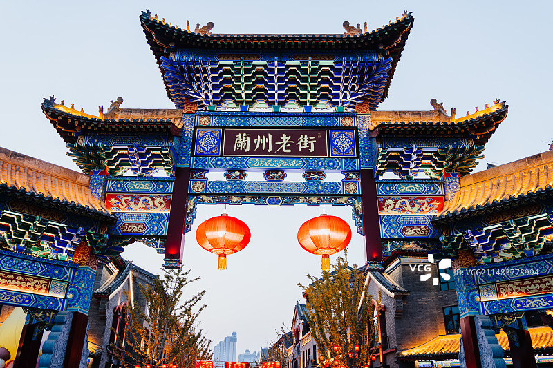 甘肃兰州老街图片素材