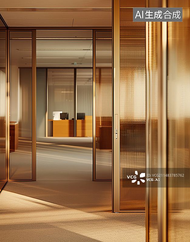 【AI数字艺术】现代城市建筑内部空间图片素材
