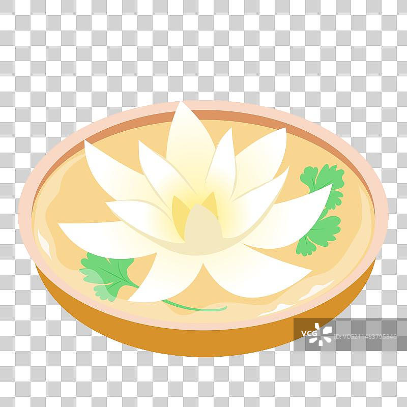 中华美食川菜之开水白菜插画图片素材