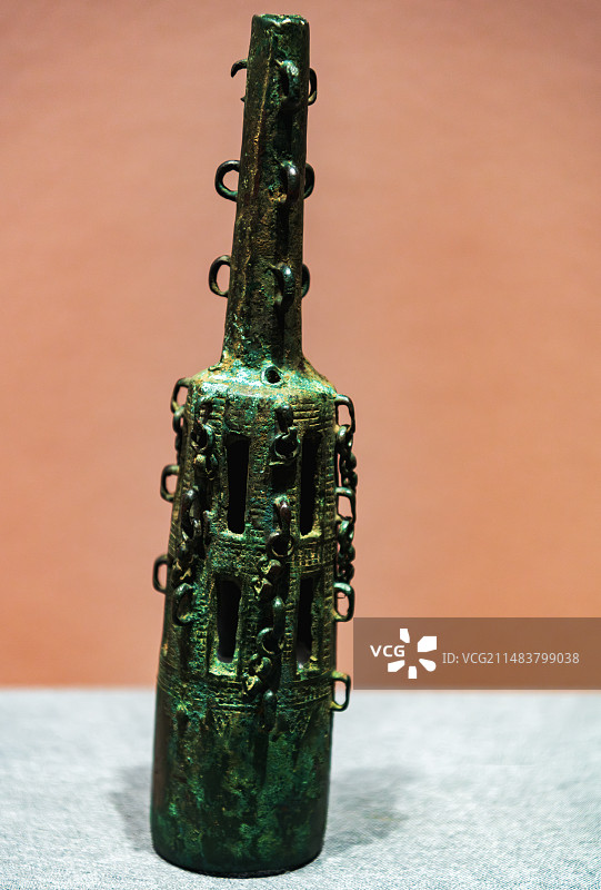 1976年山西石楼曹家垣出土，山西博物院藏——执铃（商代）图片素材