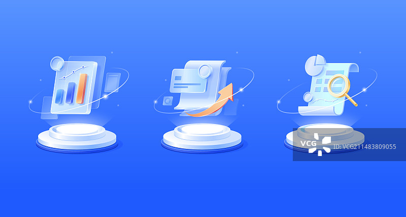 金融商务基金理财保险产品立体矢量高质量元素图片素材