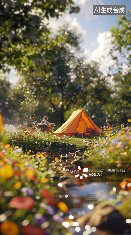 【AI数字艺术】户外露营烧烤图片素材