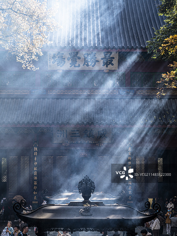 灵隐寺佛光普照图片素材