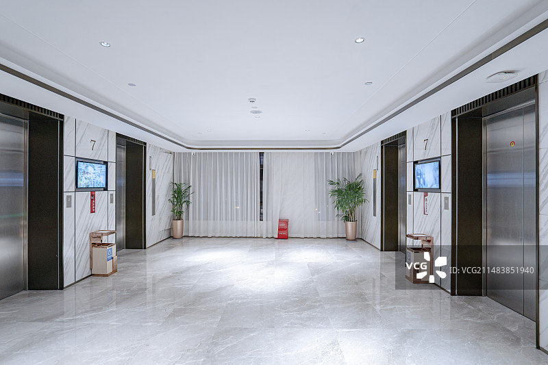 星级酒店客房电梯间及过道图片素材