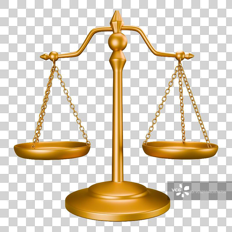 3D立体渲染元素法律知识天秤公平锤图片素材
