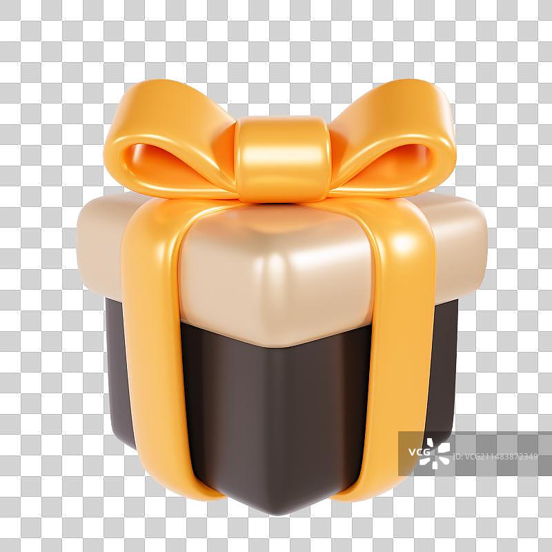 3D渲染的黑金礼盒电商促销购物元素图片素材