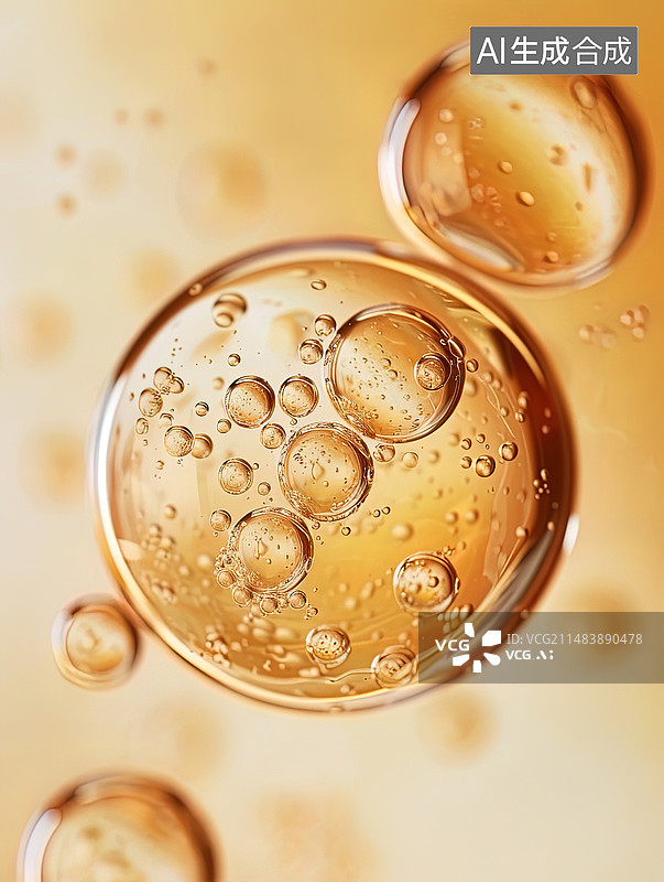 【AI数字艺术】分子气泡的特写镜头图图片素材