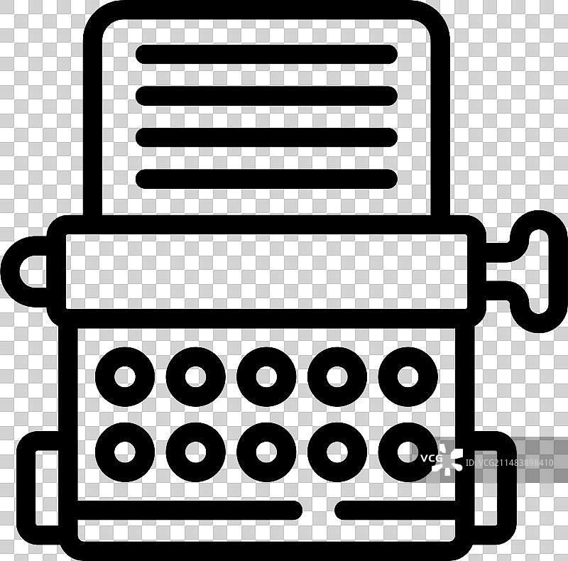 打字机图标轮廓司法图片素材