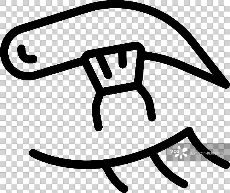 睫毛膏眉笔护理图标轮廓图片素材