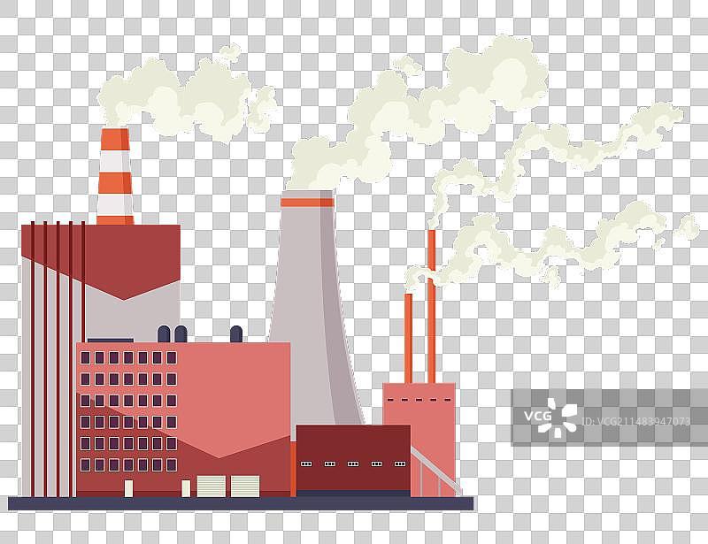 带管道的煤矿厂房图片素材