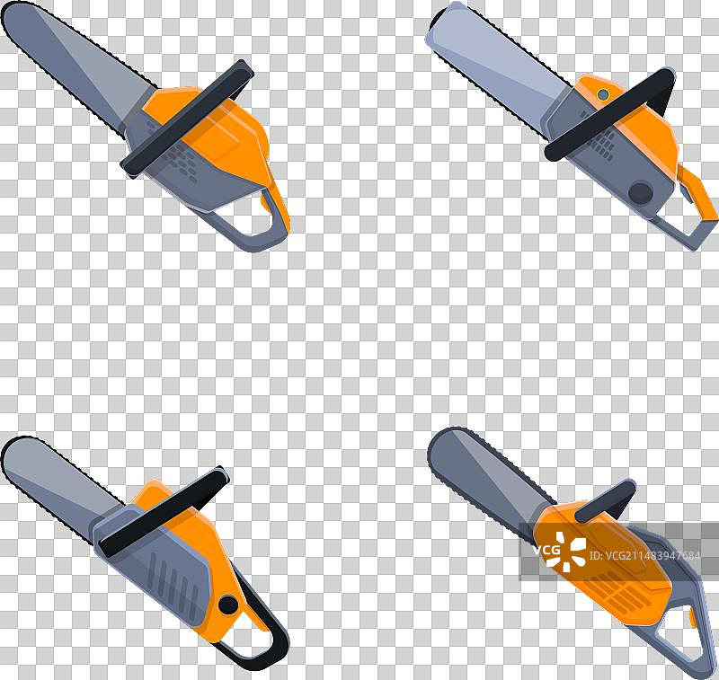 卡通手持电锯图标图片素材