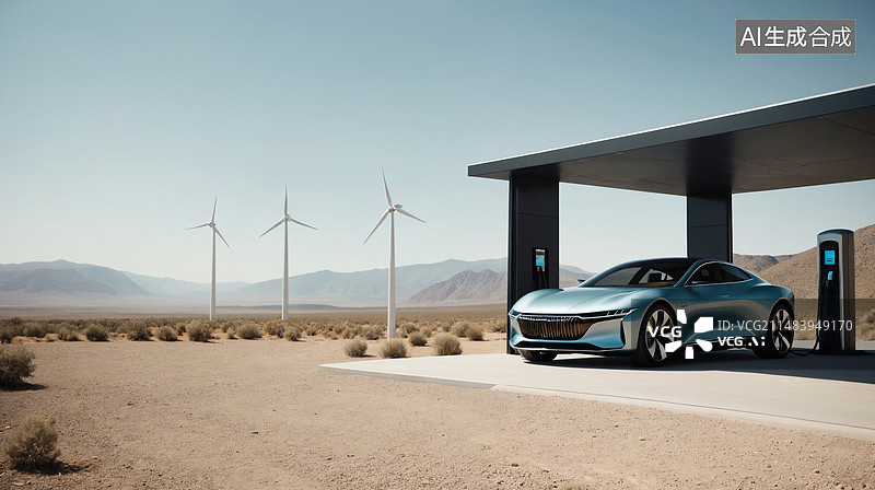 【AI数字艺术】新能源概念车壁纸图片素材