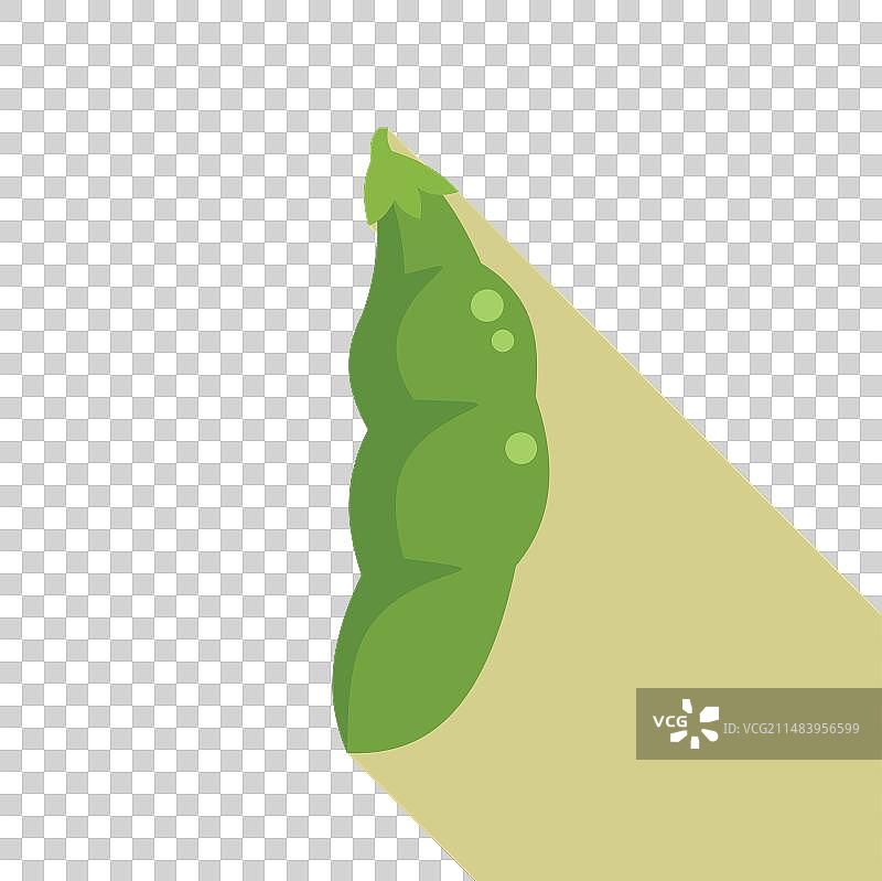 绿色小扁豆产品图标扁平标签图片素材