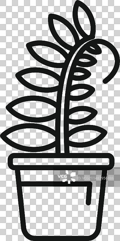 植物能量汤图标轮廓晚餐图片素材