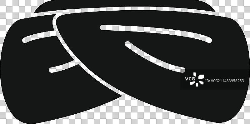 穆斯林头巾图标：简约的民族宗教图片素材