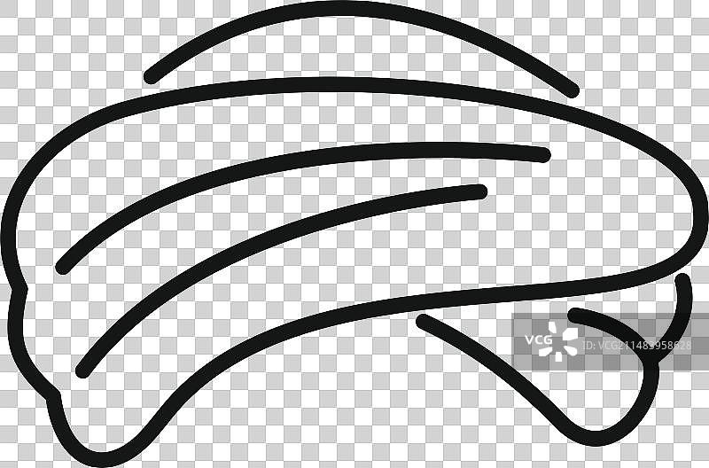 中东头巾轮廓亚洲头部图标图片素材