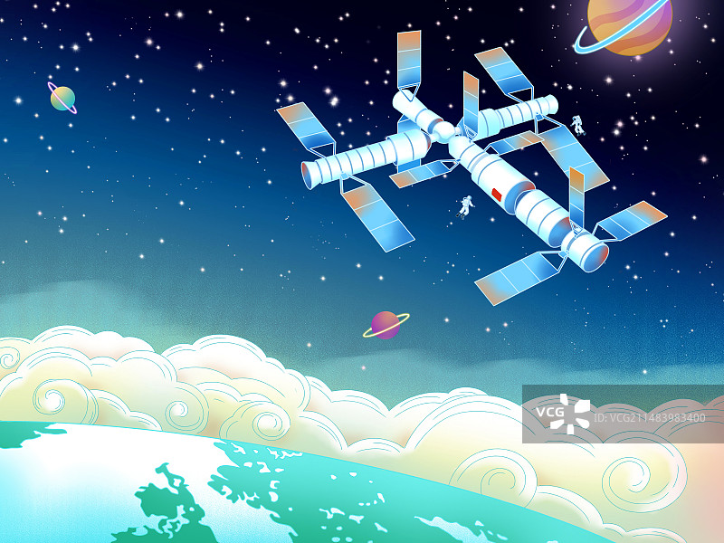 中国空间站中国航天卫星图片素材
