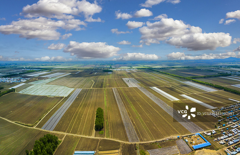 航拍三江湿地平原图片素材