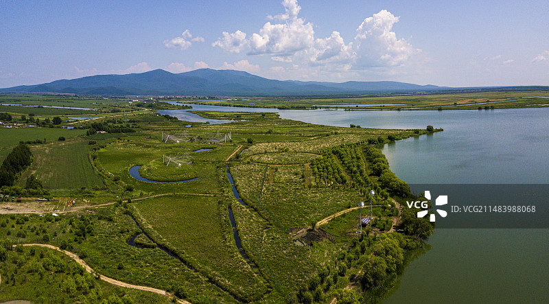 航拍三江湿地平原图片素材