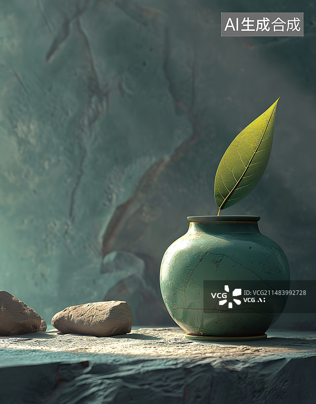 【AI数字艺术】桌子上的容器特写镜头图片素材