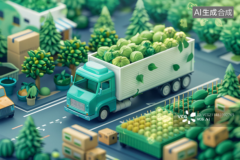 【AI数字艺术】乡村电商概念图图片素材