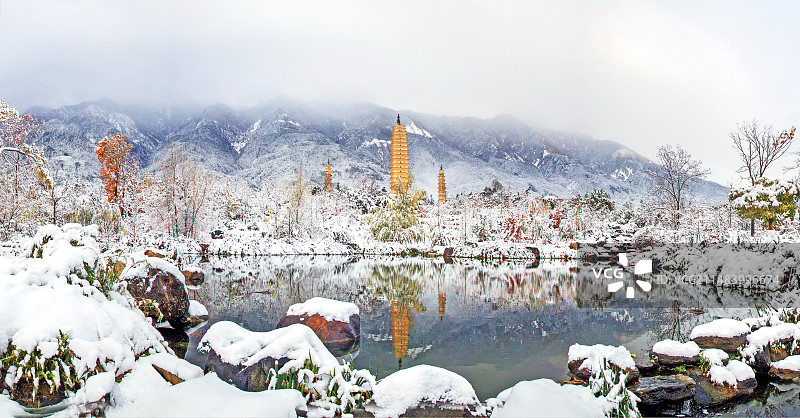 大理三塔图片素材