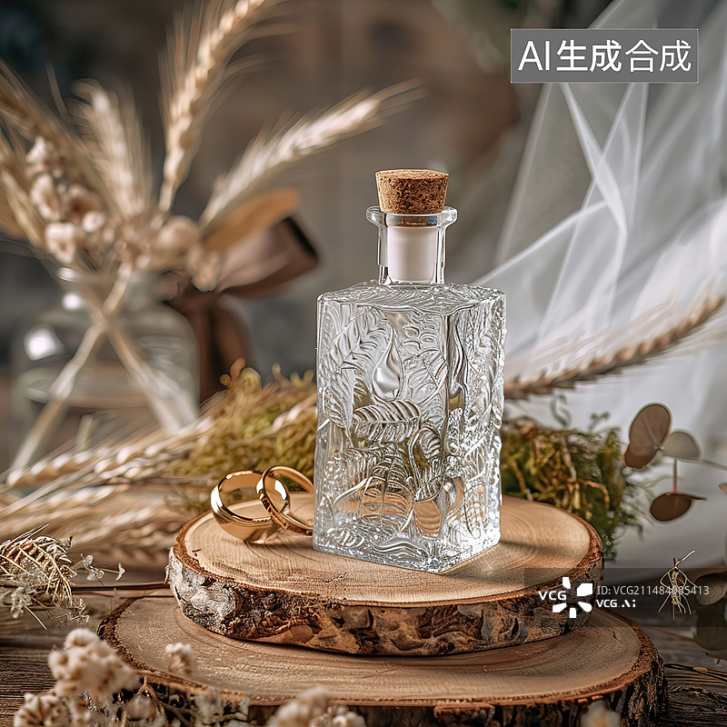 【AI数字艺术】桌子上罐子里的蜂蜜特写镜头图片素材