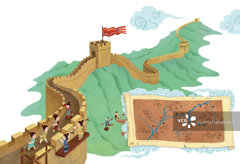 修长城图片素材