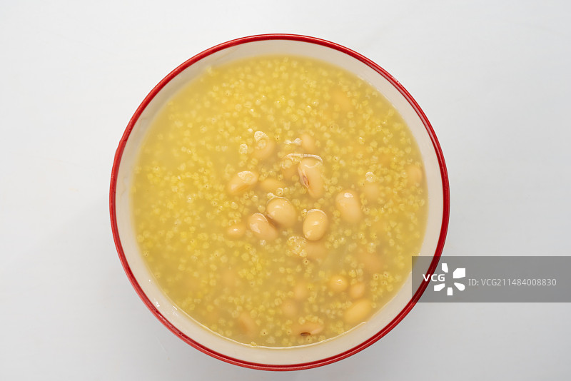 小米黄豆粥图片素材