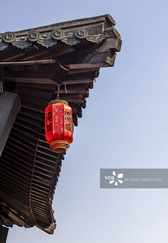 淹城春秋乐园屋檐灯笼图片素材