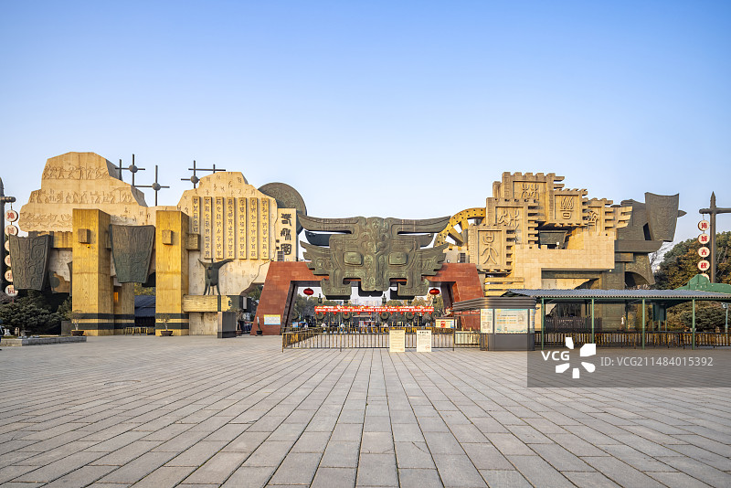 淹城春秋乐园正门入口图片素材