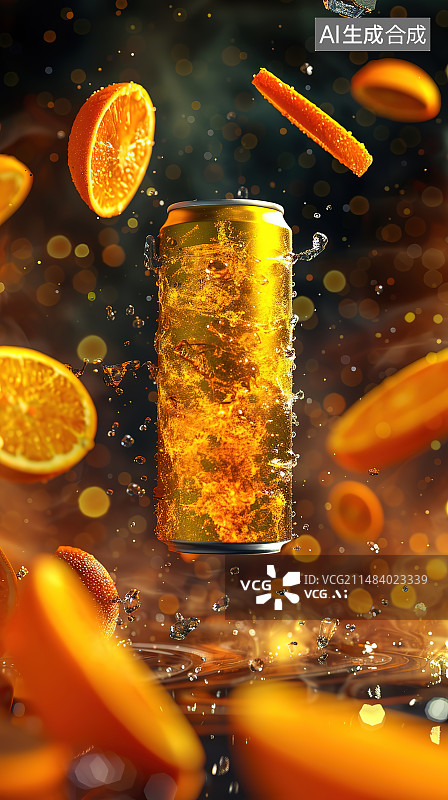 【AI数字艺术】放在桌子上的橙子图片素材