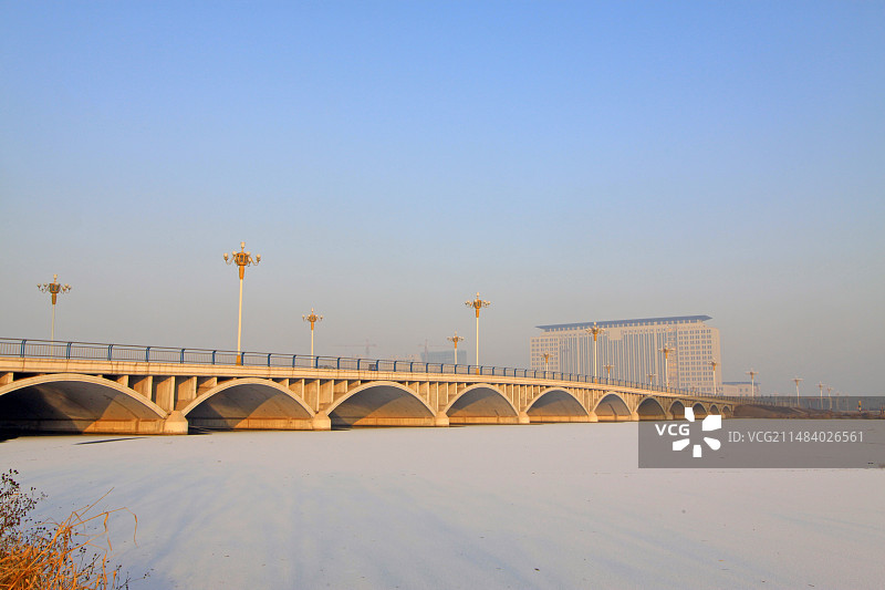 河北滦南城市雪景图片素材