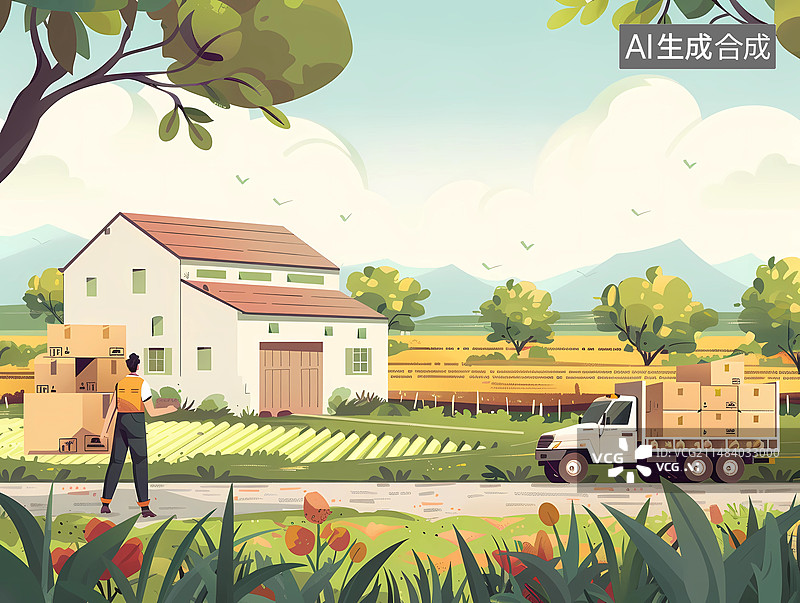 【AI数字艺术】农村电商图片素材