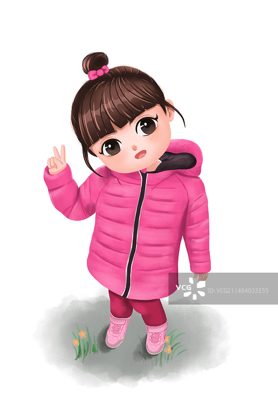 Q版小女孩图片素材