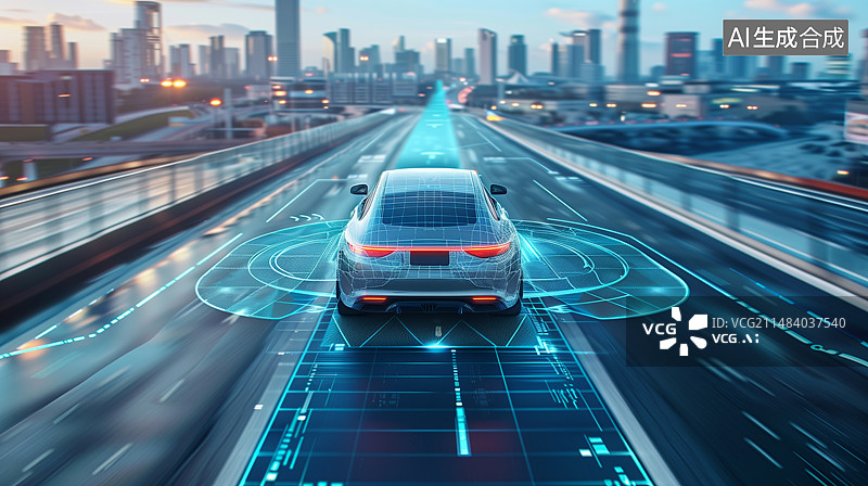 【AI数字艺术】自动驾驶主题图片素材