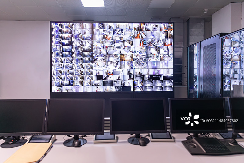 安保消防监控室图片素材