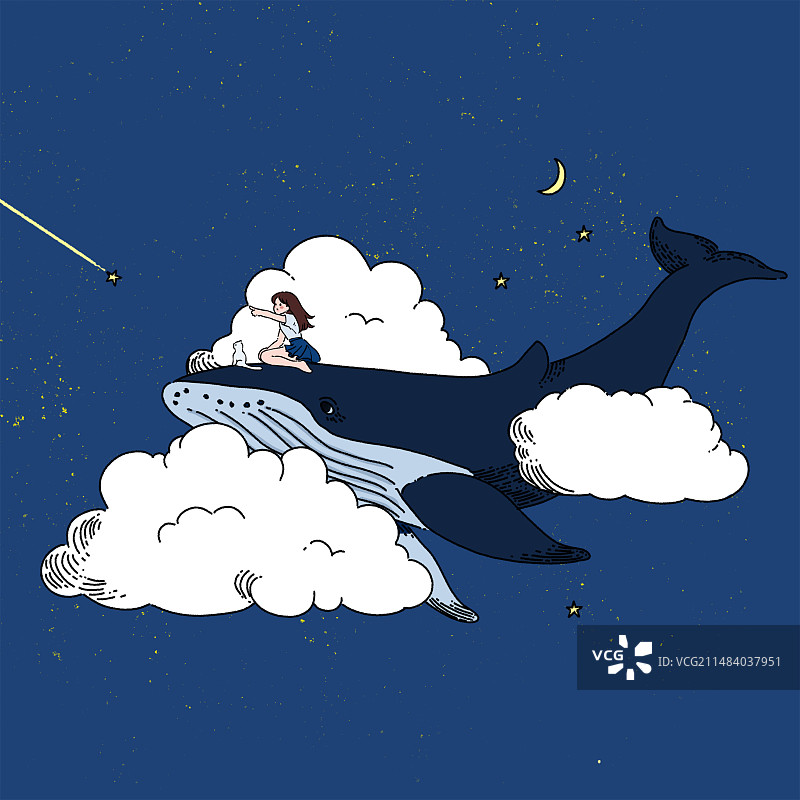 鲸鱼的幻想图片素材