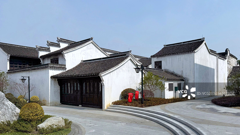 民国风格粉墙黛瓦图片素材