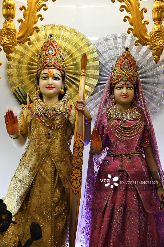 曼谷毗湿奴印度庙 罗摩 西塔 Rama Sita图片素材