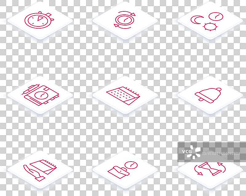 昼夜箭头时钟秒表线条设计图片素材